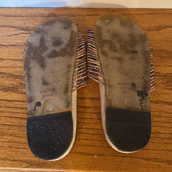 Mikala Multi Colored Flat Slides - Picture 4 of 5